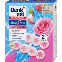 DENKMIT MAGIC TWIST ROSE AND LITSCHI wc muiliukai 2 vnt