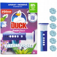 DUCK WC DISCS VIRTUAL VIOLET geliniai tualeto antspaudai 36 ml