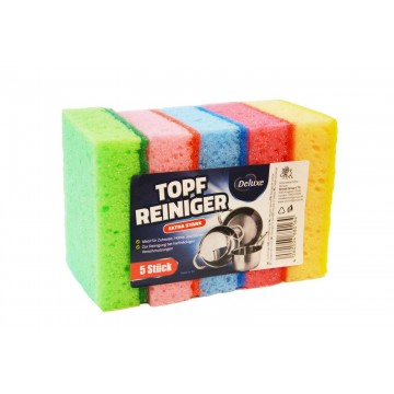 DELUXE TOPF REINIGER indų plovimo kempinėlės 5 vnt DELUXE TOPF REINIGER indų plovimo kempinėlės 5 vnt
