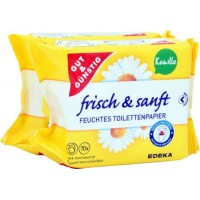 GUT GÜNSTIG KAMILLE drėgnas biologiškai suyrantis tualetinis popierius 2x70 vnt