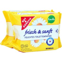GUT GÜNSTIG drėgnas biologiškai suyrantis tualetinis popierius 2x70 vnt