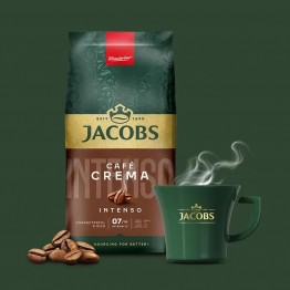 JACOBS CAFE CREMA INTENSIVE kavos pupelės 1 kg