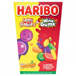 HARIBO GIANT GIFT BOX JELLY BABIES and WINE GUMS guminukų dėžutė 800 g