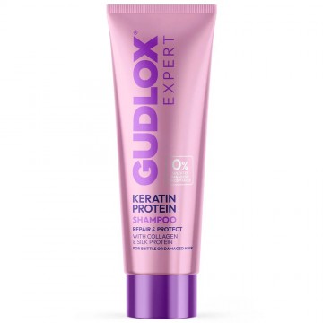 GUDLOX KERATIN PROTEIN atkuriamasis ir apsauginis šampūnas pažeistiems bei lūžinėjantiems plaukams  300 ml