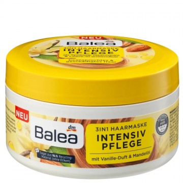 BALEA HARRMASKE INTENSIVPFLEGE atstatomoji plaukų kaukė 300 ml  BALEA HARRMASKE INTENSIVPFLEGE atstatomoji plaukų kaukė 300 ml