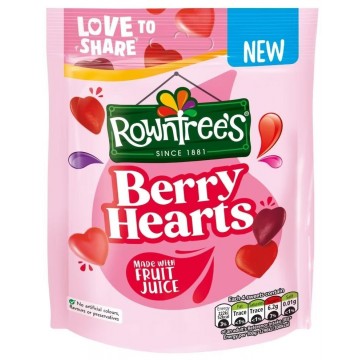 NESTLE ROWNTREE BERRY HEARTS guminukai 115g