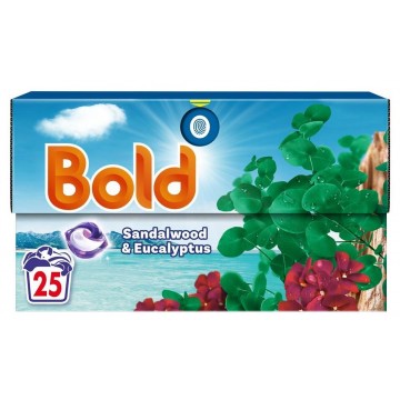 BOLD SANDALWOOD AND EUCALYPTUS universalios skalbimo kapsulės 25 vnt