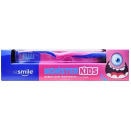 TRUESMILE MONSTER KIDS BUBBLE GUM dantų pastą + dantų šepetėlis 75 ml