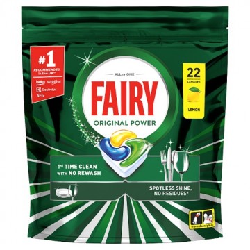 FAIRY LEMON indaplovės tabletės 22 vnt