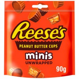 HERSHEY REESES MINI CUPS pieniško šokolado saldainiai su žemės riešutų kremu 90 g