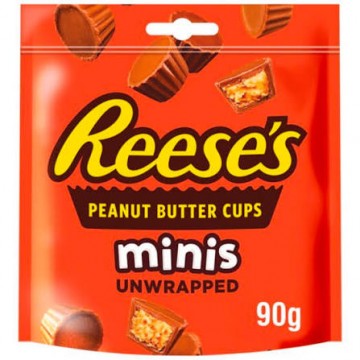 HERSHEY REESES MINI CUPS pieniško šokolado saldainiai su žemės riešutų kremu 90 g