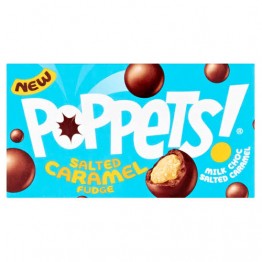 POPPETS SALTED CARAMEL sūdytos karamelės skonio saldainiai su pienišku šokoladu 40 g