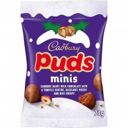 CADBURY PUDS MINI šokoladiniai saldainiai 73 g