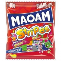 HARIBO MAOAM STRIPES vaisiniai kramtomieji saldainiai 140 g