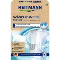 HEITMANN baltos spalvos skalbinių atnaujinimo servetėlės 20 vnt