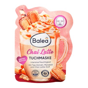 BALEA CHAI LATTE drekinanti lakštinė veido kaukė 1 vnt