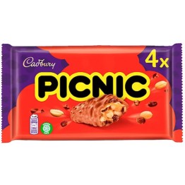 CADBURY PICNIC šokoladiniai batonėliai su riešutais 152 g
