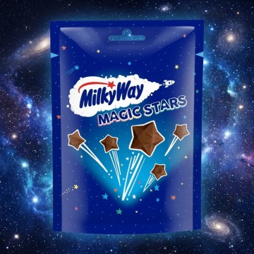 MILKY WAY MAGIC STARS pieniško šokolado žvaigždutės 100 g