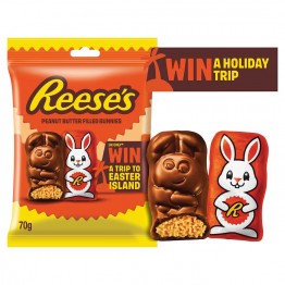HERSHEY REESES BUNNIES riešutų sviesto skonio šokoladiniai zuikiai 70 g