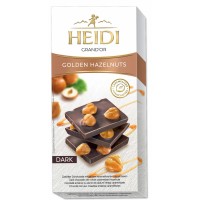 HEIDI GOLDEN ALMONDS DARK juodasis šokoladas su migdolais 80 g