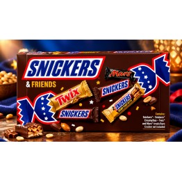 SNICKERS FRIENDS LARGE SELECTION BOX šventinių šokoladinių batonėlių rinkinys 184 g