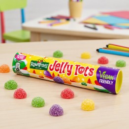 ROWNTREES JELLY TOTS vaisių skonio želė saldainiai su cukraus apvalkalu 115 g