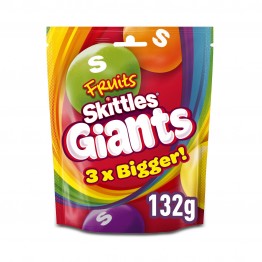 SKITTLES POUCH GIANTS FRUIT žirniukai 109 g
