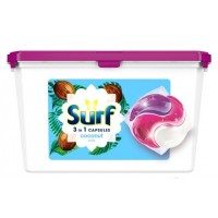SURF Caps 3IN1 Coconut Bliss skalbimo kapsulės 18 vnt