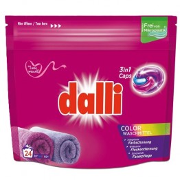 DALLI 3 IN 1 COLOR skalbimo kapsulės spalvotiems audiniams 24 vnt