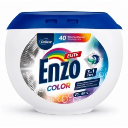 DELUXE ENZO ELITE skalbimo kapsulės spalvotiems audiniams 40 vnt
