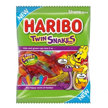 HARIBO TWIN SNAKES guminukai - gyvatės 140 g