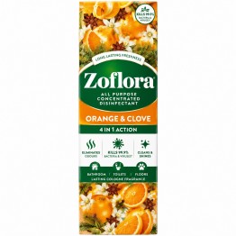 ZOFLORA CLEMENTINE & CLOVE koncentruota universali valymo ir dezinfekavimo priemonė apelsinų ir gvazdikėlių kvapo 250 ml