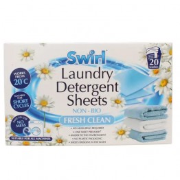 SWIRL FRESH CLEAN skalbimo priemonė lapelyje 20 vnt