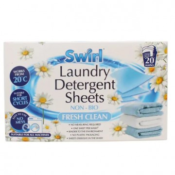 SWIRL FRESH CLEAN skalbimo priemonė lapelyje 20 vnt