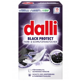 DALLI spalvų ir nešvarumų surinkimo servetėlės juodiems audiniams 15 vnt