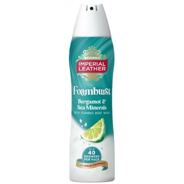 IMPERIAL LEATHER BERGAMOT AND SEA MINERALS prausimosi putos su bergamočių ir jūros mineralų aromatu 200 ml