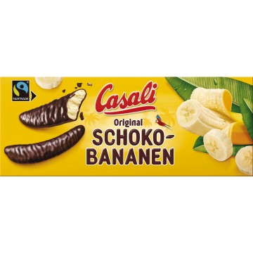 CASALI bananiniai zefyrai aplieti šokoladu 300 g 