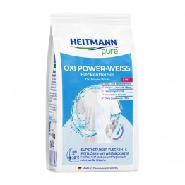 HEITMANN PURE OXI POWER-WEISS dėmių išėmėjas baltiems audiniams- baliklis(atnaujinta pakuotė,buvęs kibiriukas) 475 g