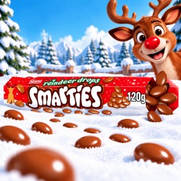 NESTLE REINDEER GIANT TUBE kalėdiniai šokoladiniai žirniukai 120 g