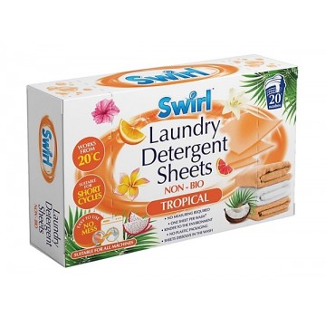 SWIRL TROPICAL skalbimo priemonė lapelyje 20 vnt