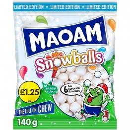 HARIBO MAOAM SNOWBALLS vaisių skonio kramtomi saldainiai 140 g