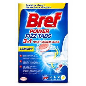 BREF WC POWER FIZZ 3in1 tualeto valymo tabletės 8 vnt