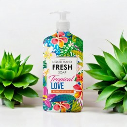 FRESH TROPICAL LOVE skystas rankų muilas tropikų aromato 1 l