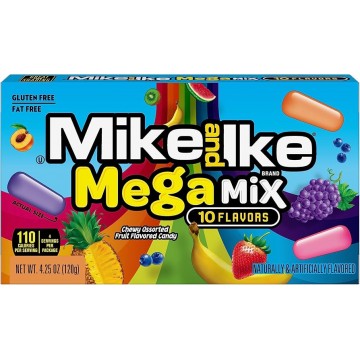 MIKE + IKE BLAST MEGA MIX BOX kramtomi vaisių skonio saldainiai 120 g